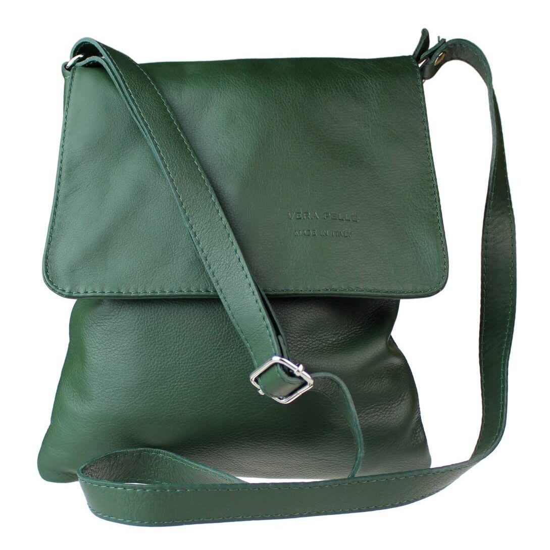 1051 Genuine Soft Leather Italian Cross Body Messenger Bag Vera Plelle